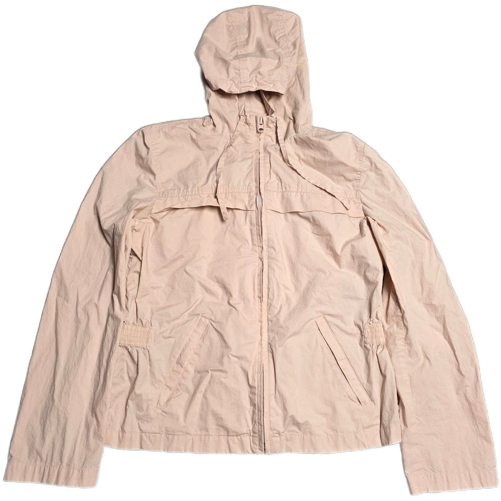 Nine West Hooded Windbreaker Full Zip Jacket Women's Size Medium Pink Cotton - Picture 1 of 7